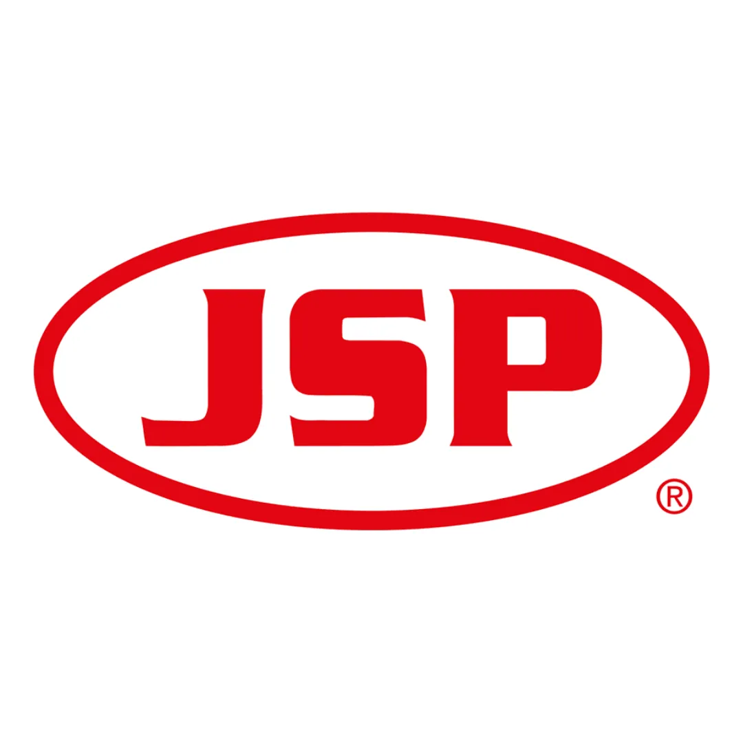 Logo de JSP, protección de cabeza y seguridad laboral